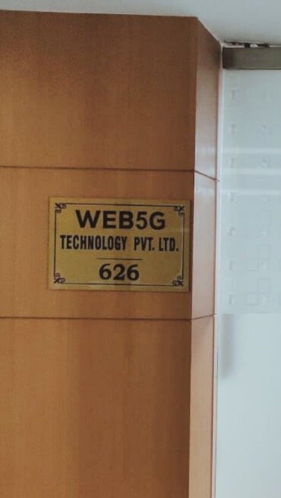 Our office nameplate at Signature Global Mall, Vaishali